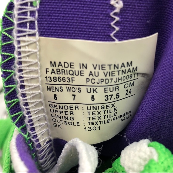 CONVERSE Neon Green Double Tongue Unisex Sneakers - Picture 12 of 12